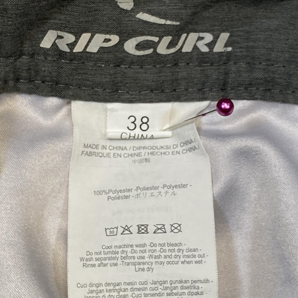 Rip Curl Board Shorts Mens 38 Swim Trunks Polyester Pocket Surf Beach - Picture 5 of 11